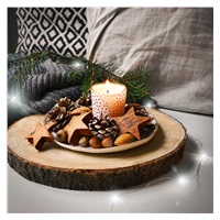 Solight vánoční řetěz stříbrný, 50x mini LED, 5m, 3 x AA, studené světlo