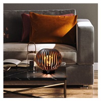 Solight kovová kulatá lucerna se žárovkou s micro LED, teplá bílá, měděná, 3xAA, 19cm