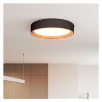Solight LED osvětlení s dálkovým ovladačem Larios Black, 48W, 3360lm, 39cm, změna chromatičnosti, stmívatelné