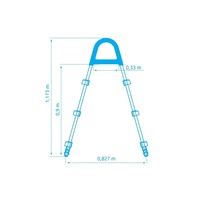 Marimex schůdky k bazénům - výška stěny do 0,91 m - šedé