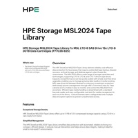 HPE Storage MSL2024 Tape Library 1x MSL LTO-8 SAS Drive 15x LTO-8 30TB Data Cartridges