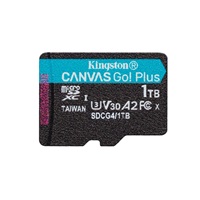 Kingston MicroSDXC karta 1TB Canvas Go! Plus, R:200/W:160MB/s, Class 10, UHS-I, U3, V30, A2 + Adaptér