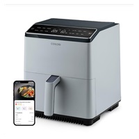 BAZAR - Cosori Dual Blaze 6.4L SMART horkovzdušná  fritéza + 5x špíz a gril. rošt, grey - Poškozený kus