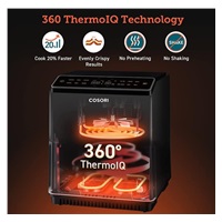 BAZAR - Cosori Dual Blaze 6.4L SMART horkovzdušná  fritéza + 5x špíz a gril. rošt, grey - Poškozený kus