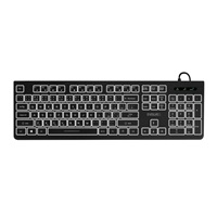 EVOLVEO Klávesnice K1010, Tichá, Drátová USB, Podsvícení, CZ+SK, Černá