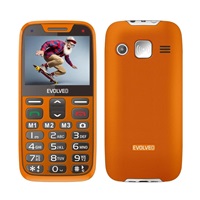 EVOLVEO EasyPhone XR, mobilní telefon pro seniory s nabíjecím stojánkem, oranžová