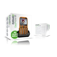 EVOLVEO EasyPhone XR, mobilní telefon pro seniory s nabíjecím stojánkem, oranžová