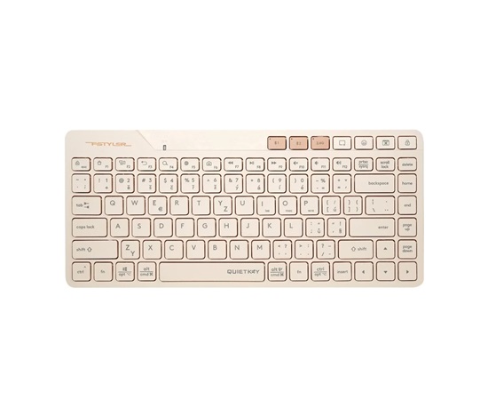 A4tech FStyler FBK26C AS, bezdrátová Dual mode Bluetooth+2,4G klávesnice, CZ, caffe latte