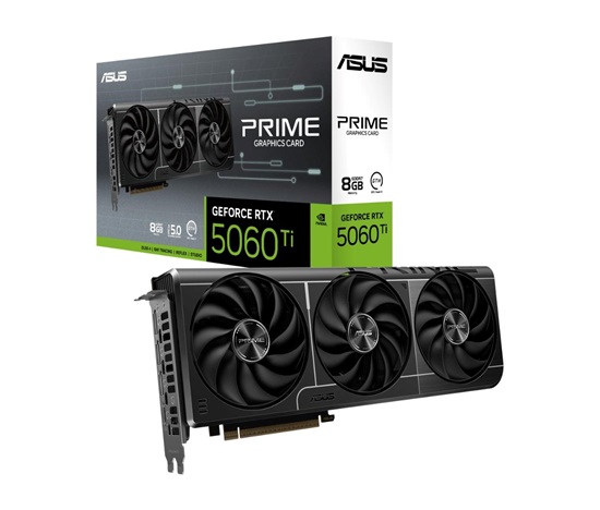 ASUS VGA NVIDIA GeForce RTX 5060 Ti PRIME 8G, 8GB GDDR7, 3xDP, 3xHDMI