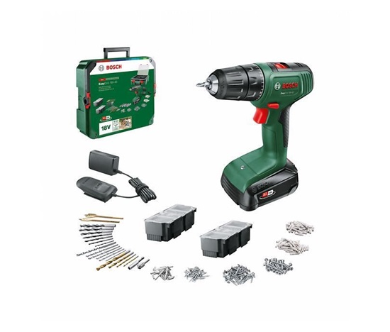 Bosch EasyDrill 18V-40 akumulátorový vrtací šroubovák, krouticí moment 40 Nm, 13mm rychloupínací sklíčidlo