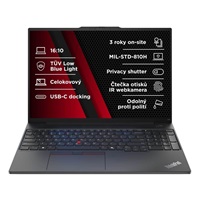 LENOVO NTB ThinkPad E16 AMD G2 - Ryzen5 7535U,16" WUXGA,16GB,256SSD,FHD+IRcam,W11P,5y onsite,5y KYD