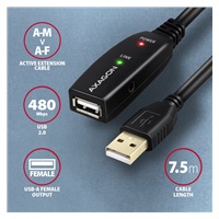 AXAGON ADR-207, USB 2.0 A-M -> A-F aktivní prodlužovací / repeater kabel, 7.5m