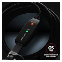AXAGON ADR-207, USB 2.0 A-M -> A-F aktivní prodlužovací / repeater kabel, 7.5m