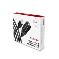 AXAGON ADR-207, USB 2.0 A-M -> A-F aktivní prodlužovací / repeater kabel, 7.5m
