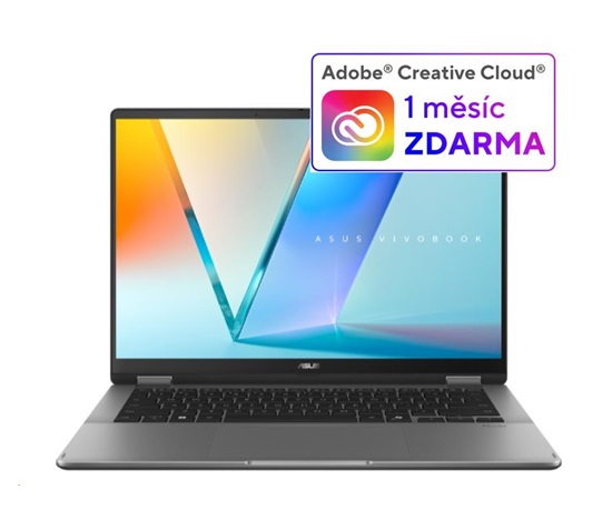 ASUS NTB Vivobook 14 Flip (TP3407SA-OLED040X), Ultra 7 256V, 14" 1920x1200, 16GB, 1TB, Intel Arc, W11 Pro, Gray