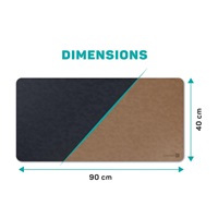 CONNECT IT Podložka pod klávesnici a myš DoubleColor Pad, 900x400, Modrá / Světle hnědá