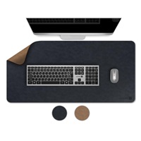 CONNECT IT Podložka pod klávesnici a myš DoubleColor Pad, 900x400, Modrá / Světle hnědá