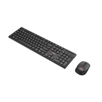 C-TECH klávesnice s myší WLKMC-03, Bezdrátový set 2.4GHz, CZ, Černá
