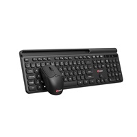 C-TECH klávesnice s myší WLKMC-05B, Bezdrátový set 2.4GHz, CZ, Černá