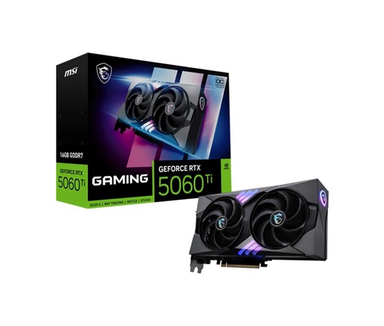 MSI VGA NVIDIA GeForce RTX 5060 Ti 16G GAMING OC, RTX 5060 Ti, 16GB GDDR7, 3xDP, 1xHDMI