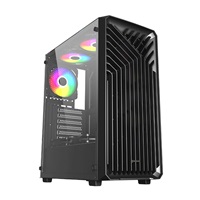 VeinX case OD15A-BK, ATX, Průhledná bočnice, Černá, bez ventilátorů