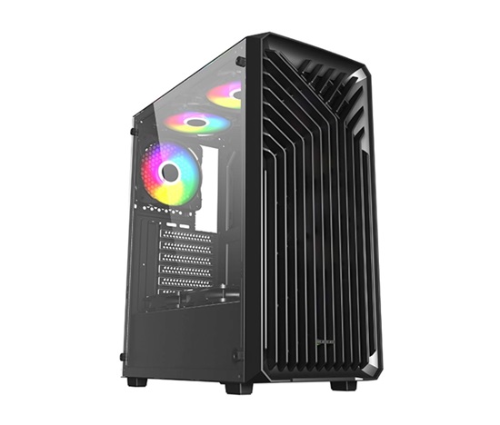 VeinX case OD15A-BK, ATX, Průhledná bočnice, Černá