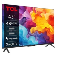TCL 43V6B 43" TV, 4K Ultra HD, LED, HDR, Google TV, Chromecast, Bluetooth, Wi-Fi, Dolby Audio, MagiConnect