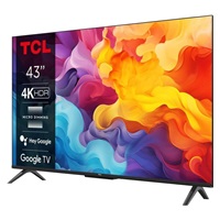 TCL 43V6B 43" TV, 4K Ultra HD, LED, HDR, Google TV, Chromecast, Bluetooth, Wi-Fi, Dolby Audio, MagiConnect