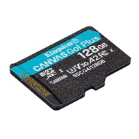 Kingston MicroSDXC karta 128GB Canvas Go! Plus, R:200/W:160MB/s, Class 10, UHS-I, U3, V30, A2 + Bez  Adaptéru