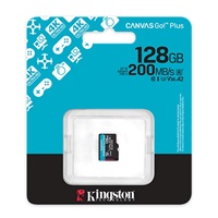Kingston MicroSDXC karta 128GB Canvas Go! Plus, R:200/W:160MB/s, Class 10, UHS-I, U3, V30, A2 + Bez  Adaptéru