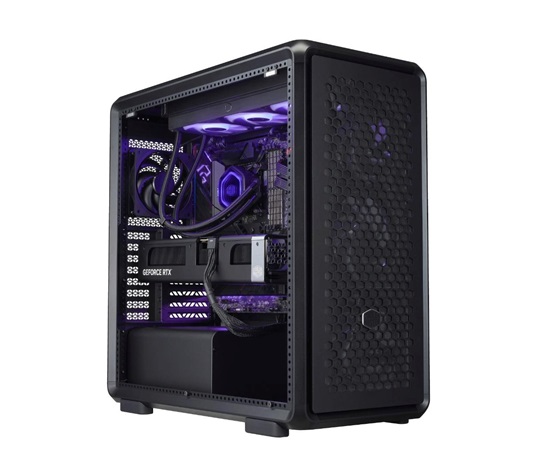 Cooler Master case MasterFrame 600 Black, Průhledná bočnice, ATX, 3x 140mm Fan, 1x 120mm Fan, Černá