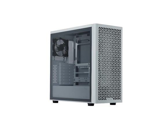 Cooler Master case Elite 502 White Lite, Průhledná bočnice, ATX, 1x 120mm Fan, bílá