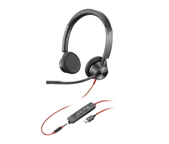 Poly Blackwire 3325 náhlavní souprava, 3.5 mm jack, USB-C, stereo