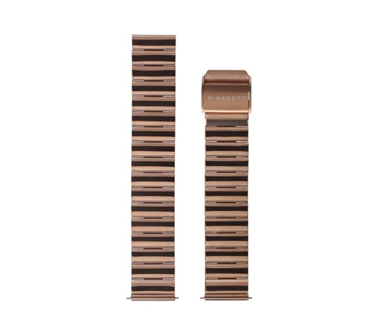 Garett řemínek 18 mm, zlatorůžový kovový,  typ Solid rose gold