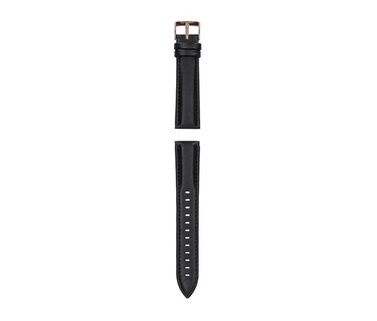 Garett univerzální řemínek 20 mm, černá kůže se zlatým zapínáním