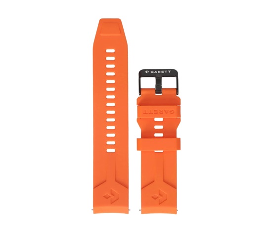Garett  univerzální řemínek 22 mm, oranžový silikonový