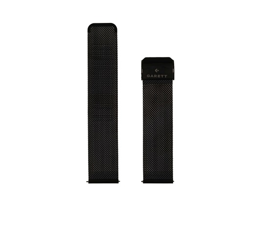 Garett univerzální řemínek 22 mm, černý kovový, typ Mesh