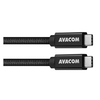 Datový a nabíjecí kabel USB Type-C - USB Type-C, 100cm, 100W E-Mark, černý