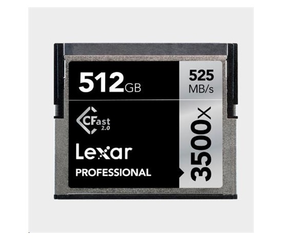 Lexar Pro 3500X Cfast (VPG-130) R525/W445 512GB