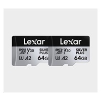 Lexar microSDXC Silver Plus 1066x UHS-I/U3/A2/4K R205/W100 (V30) 64GB - 2pack