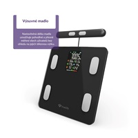 TrueLife FitScale W8 BT Black - osobní diagnostická bluetooth váha
