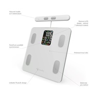 TrueLife FitScale W8 BT White - osobní diagnostická bluetooth váha