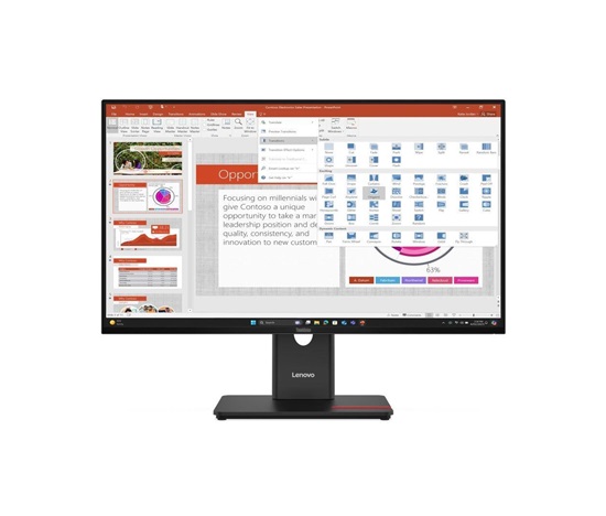LENOVO LCD T27-40 - 27",IPS,matný,16:9,1920x1080,120Hz,4ms,300cd/m2,1500:1,HDMI,DP,VGA,USBHub,USB-C,PD15W,VESA,Pivot