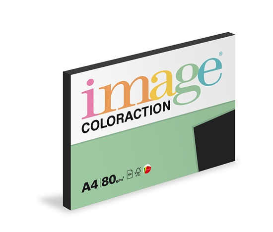 Antalis Papír Image Coloraction Black - sytá černá - papír pro výtvarné potřeby A4 (80g/100ks)