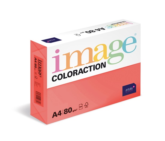 Antalis Papír Image Coloraction Chile - jahodově červená (CO44) A4 (80g/100ks)