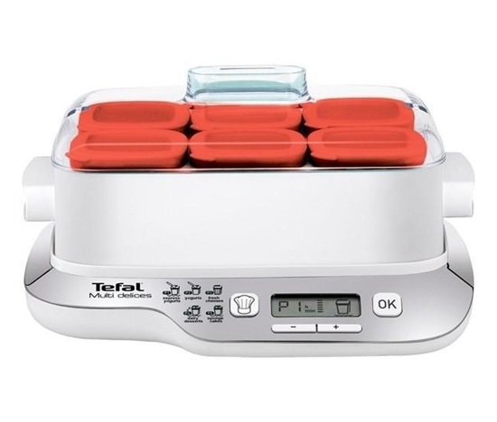 BAZAR - Tefal YG660 jogurtovač, 600 W, 6 nádob, bílá - poškozený obal