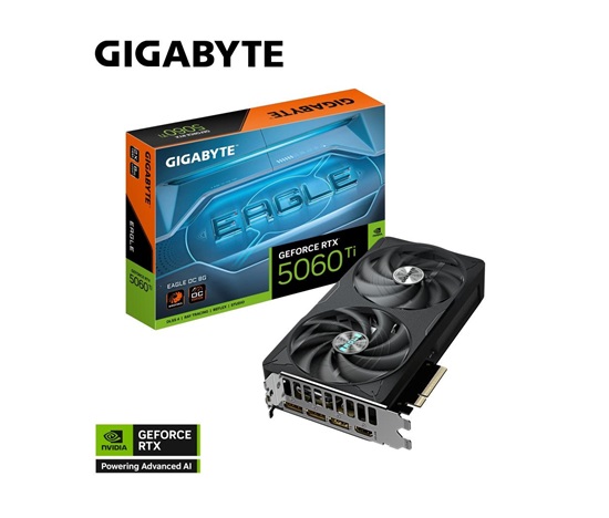 GIGABYTE VGA NVIDIA GeForce RTX 5060 Ti EAGLE OC 8G, 8G GDDR7, 3xDP, 1xHDMI