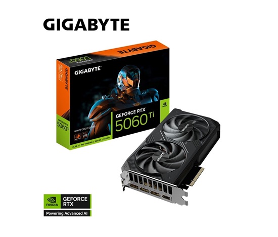 GIGABYTE VGA NVIDIA GeForce RTX 5060 Ti WINDFORCE OC 8G, 8G GDDR7, 3xDP, 1xHDMI