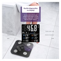 TrueLife FitScale W6 BT - Bioelektrická impedanční bluetooth váha - černá - Poškozený obal (Komplet)