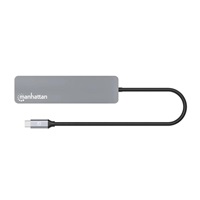 MANHATTAN Dokovací stanice USB-C 7v1, 1xHDMI, 2xUSB-C, 2xUSB, čtečka SD karet, šedá